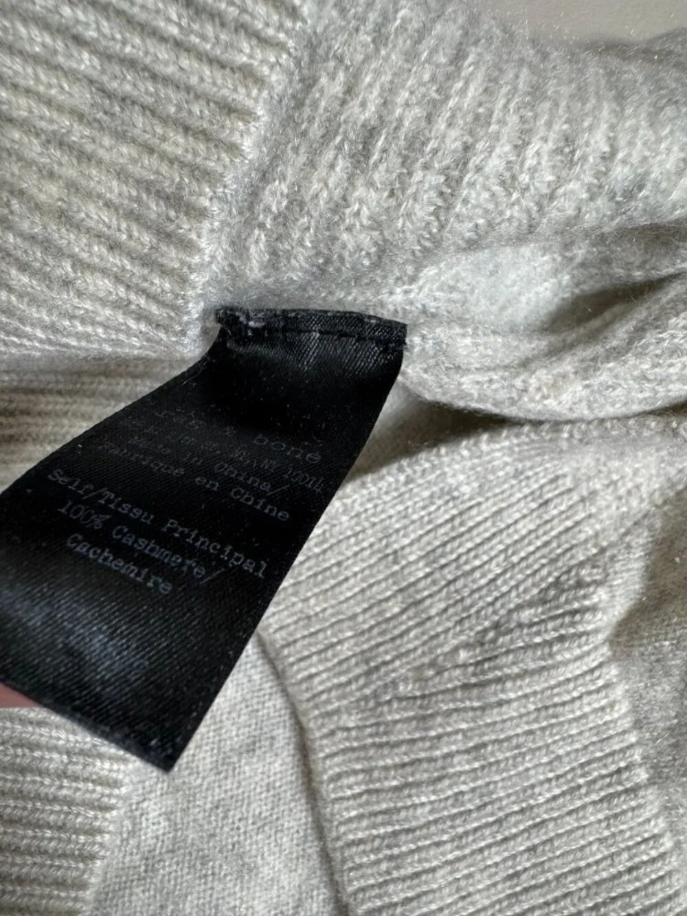Rag & Bone Womens 100% Cashmere Sweater XS Gray Ribbed Cozy Thermal Designer